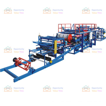 Heat-resistant and fire-resistant thermal insulation rock wool sandwich panel manufacturing machine